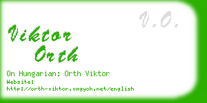 viktor orth business card